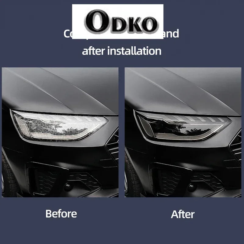 Blackout Headlight Film For Audi