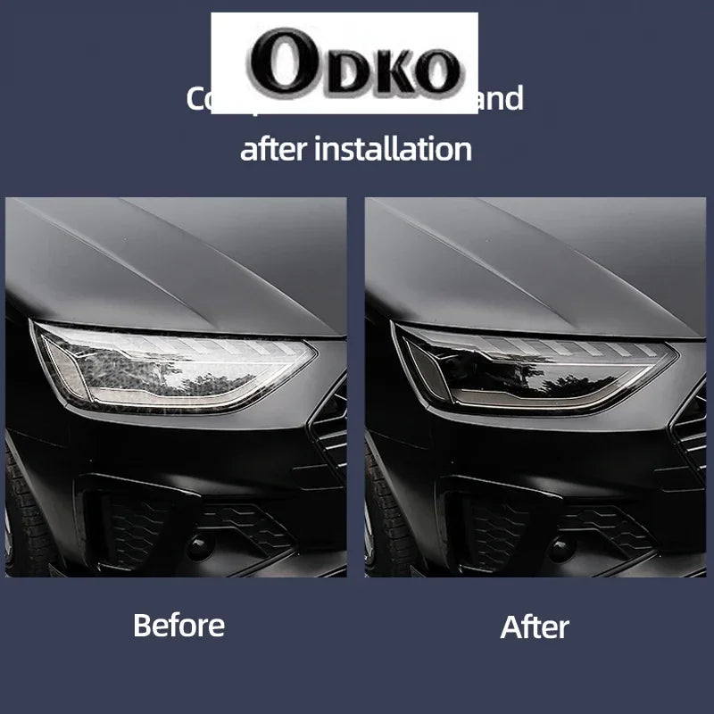 Blackout Headlight Film For Audi